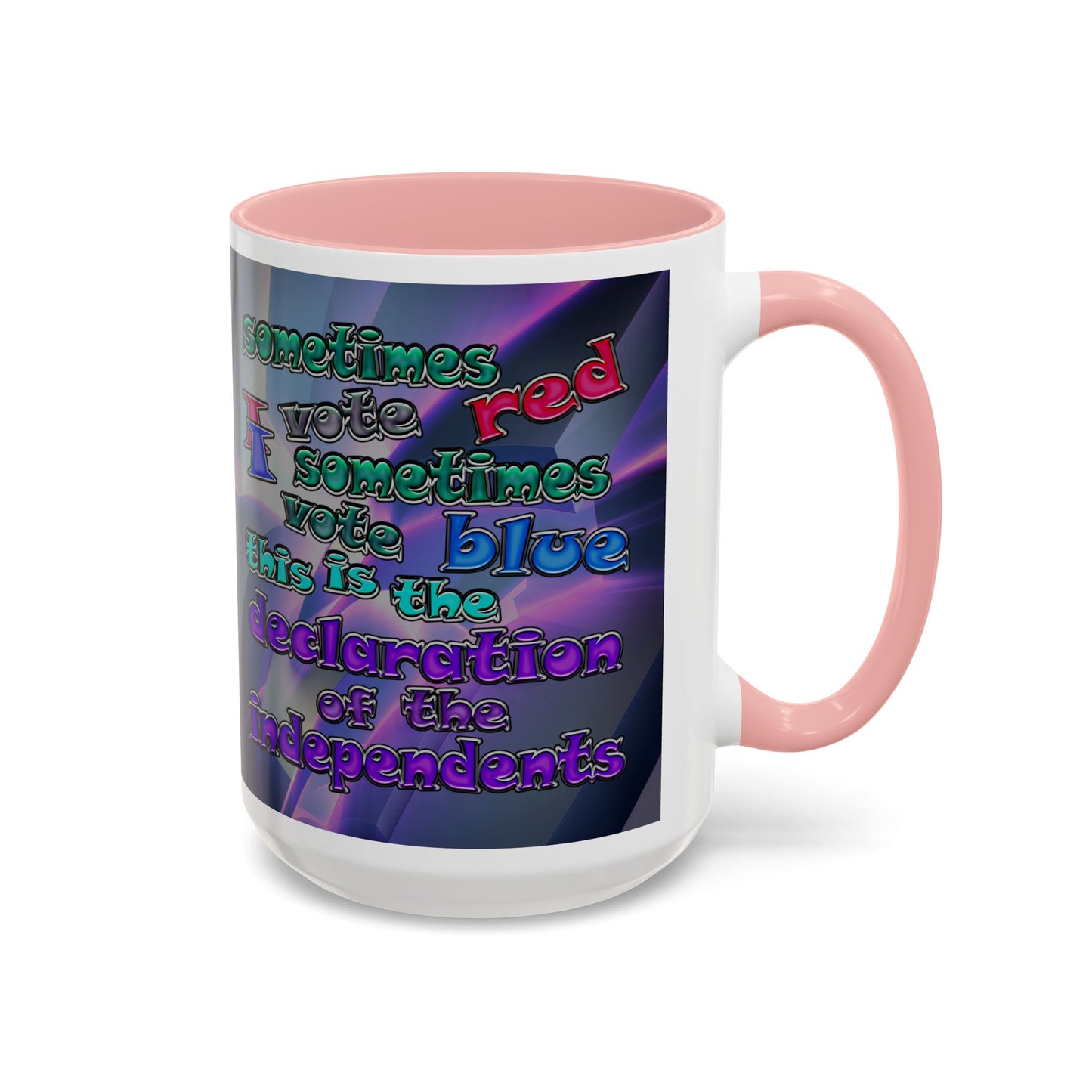 declaration of the independents - Accent Mug (grey-pink wave)