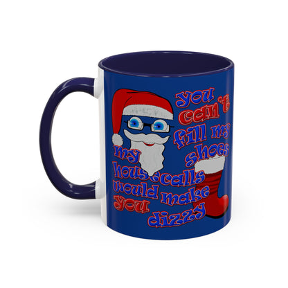 santa's shoes - Accent Mug (dark blue)