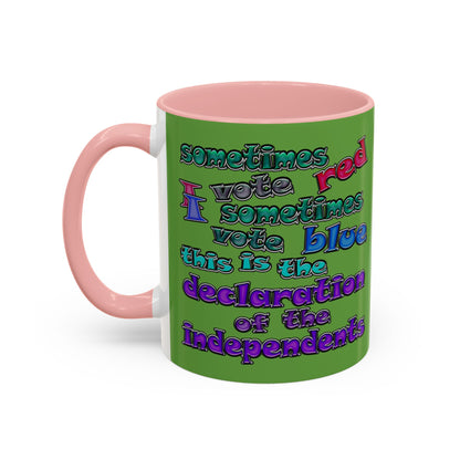 declaration of the independents - Accent Mug (green)