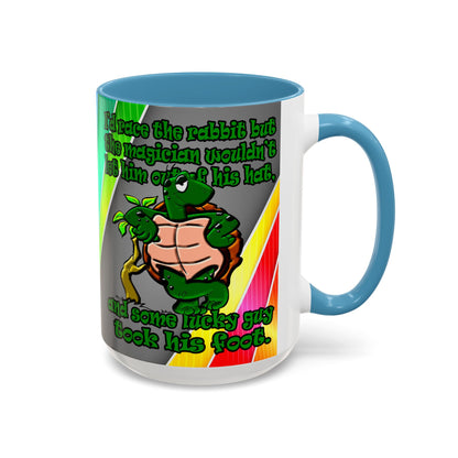 turtle race - Accent Mug (rainbow split)