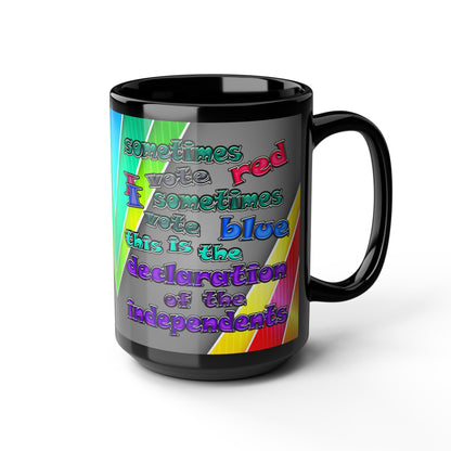 declaration of the independents - Black Mug (rainbow split)