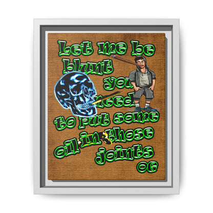 og - framed canvas art (brown papyrus)
