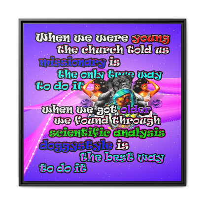 doggystyle - framed canvas art (purple-pink wave)