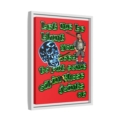 og - framed canvas art (red)