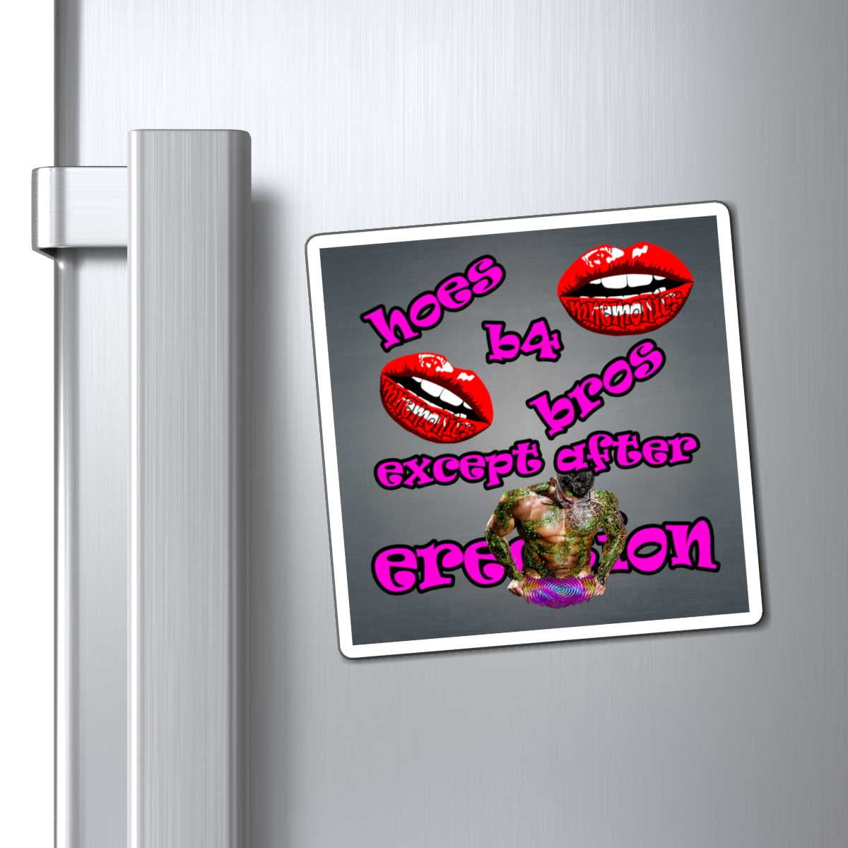 hoes b4 bros - Magnets - (grey-light grey)