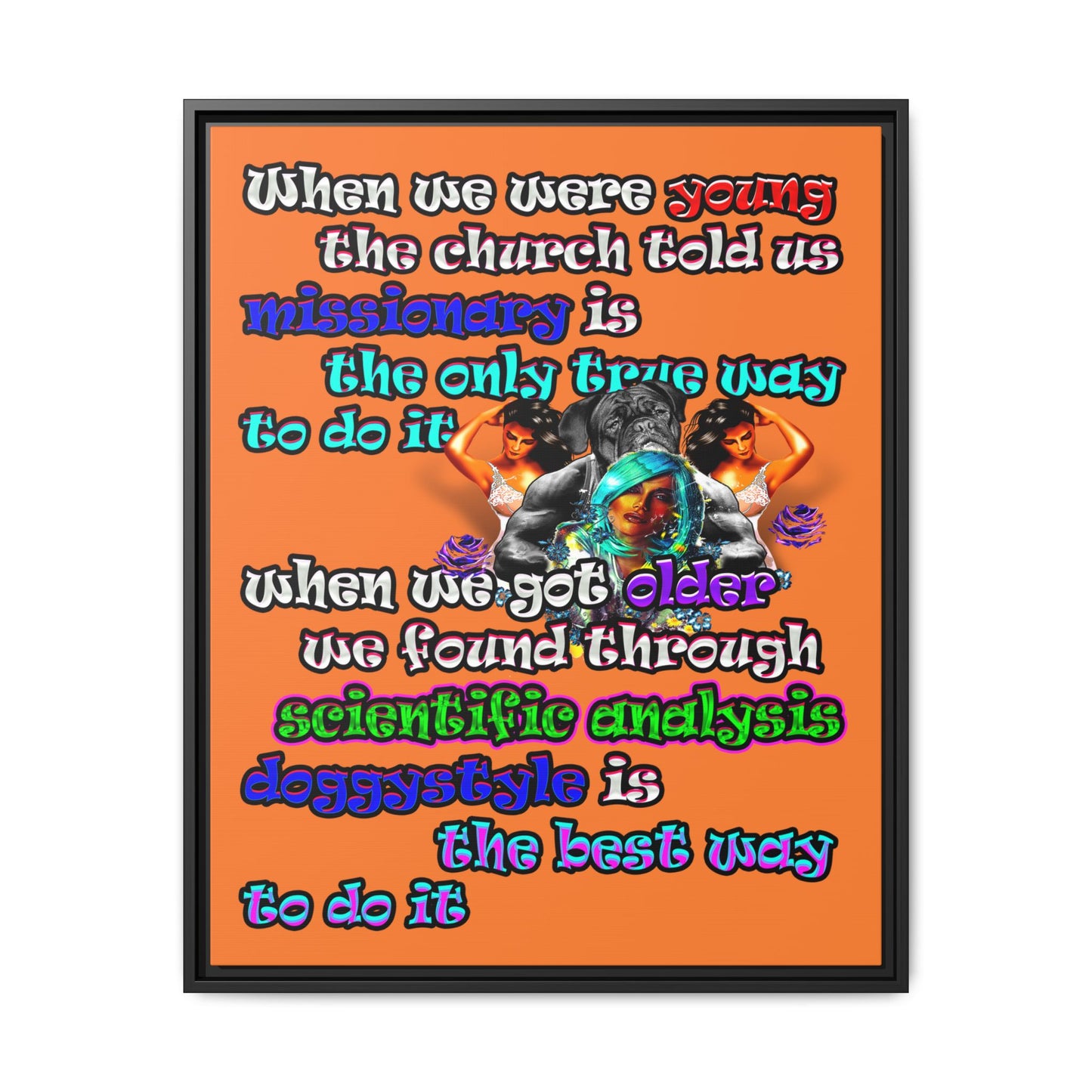 doggystyle - framed canvas art (crusta)