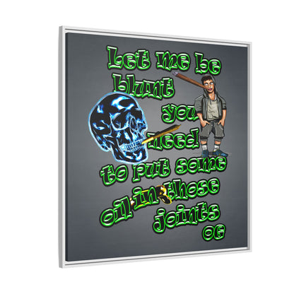 og - framed canvas art (grey-light grey)