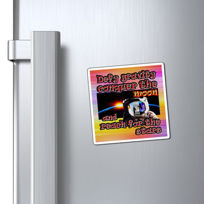 defy conquer reach - Magnets - (color blur)