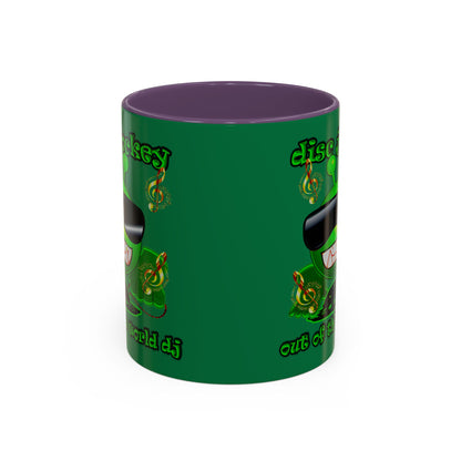 disc jockey - Accent Mug (dark green)