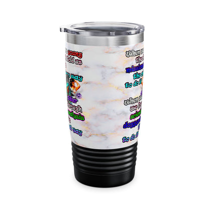 doggystyle - Ringneck Tumbler, 20oz (white marble)