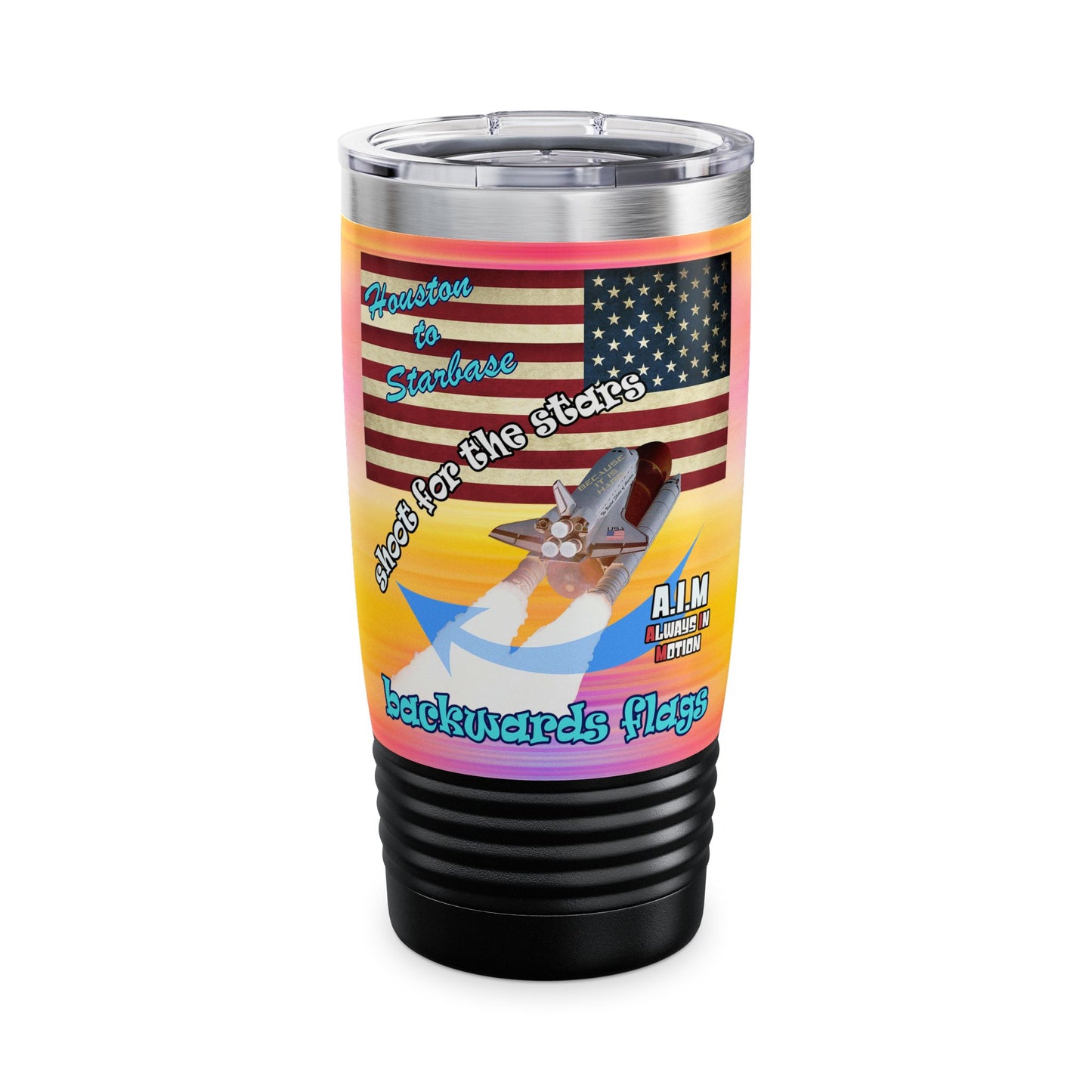 shoot for the stars - Ringneck Tumbler, 20oz (color blur)