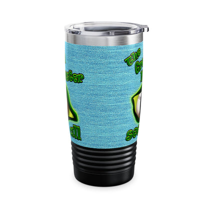 green monster - Ringneck Tumbler, 20oz (faded blue)