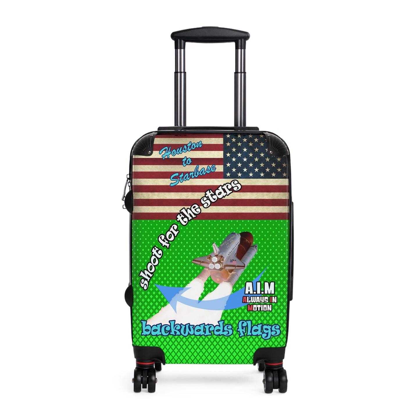 shoot for the stars - Suitcase (logo green)
