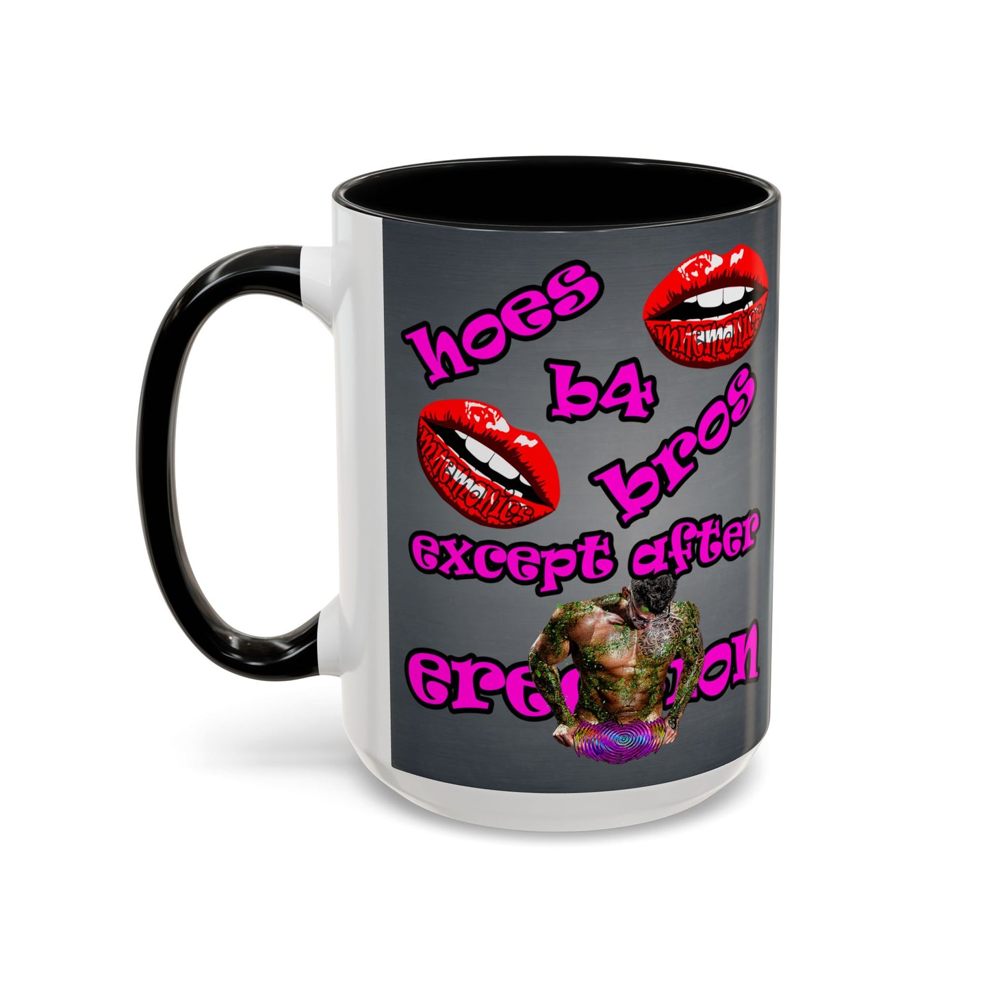 hoes b4 bros - Accent Mug (grey-light grey)