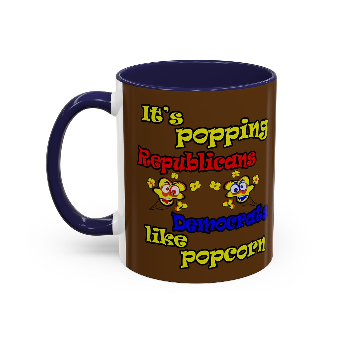 popping like popcorn - Accent Mug (brown)