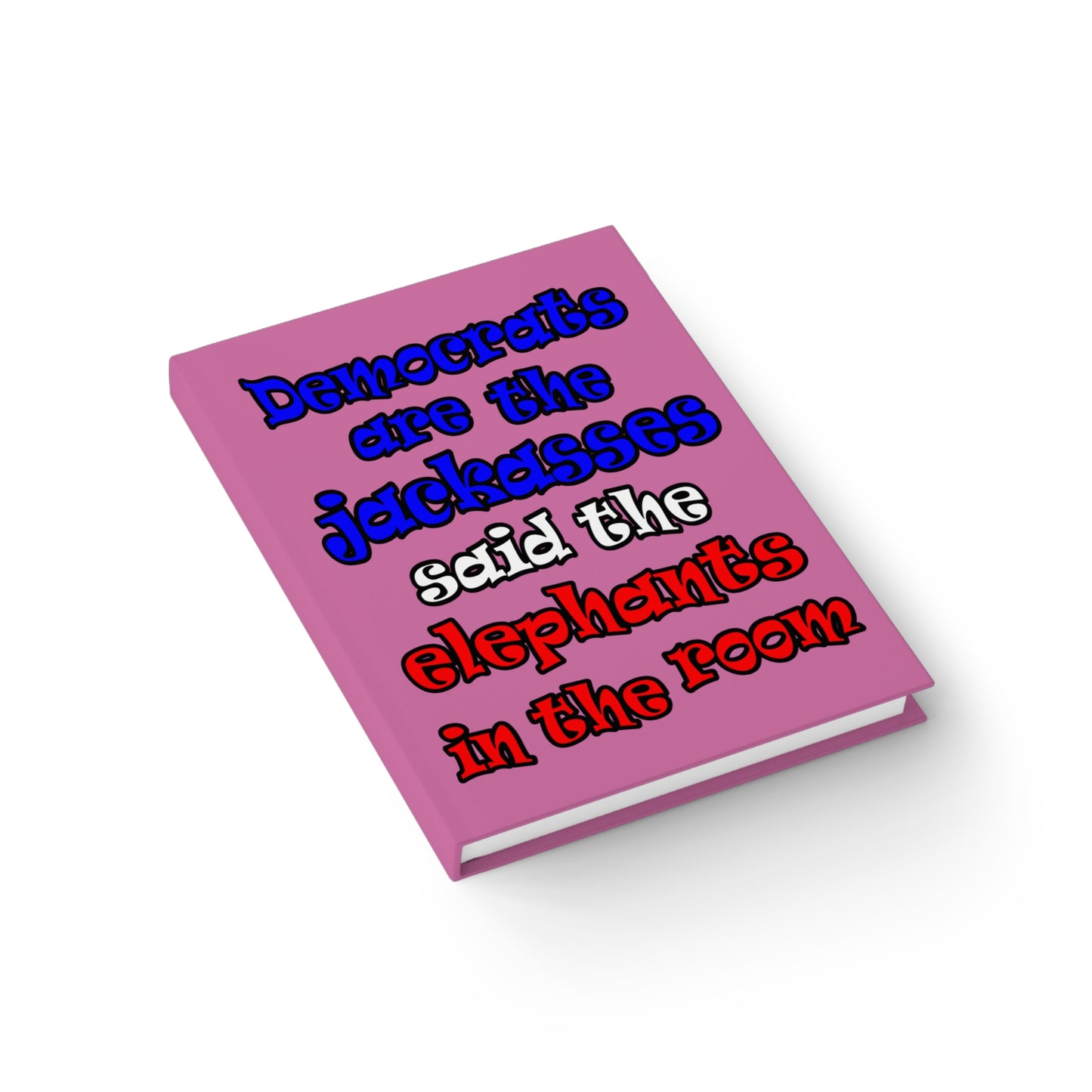 donkeys and elephants - journal-blank (light pink)