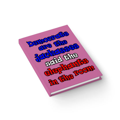 donkeys and elephants - journal-blank (light pink)