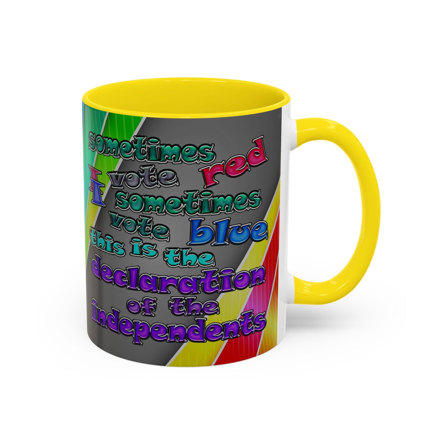 declaration of the independents - Accent Mug (rainbow split)