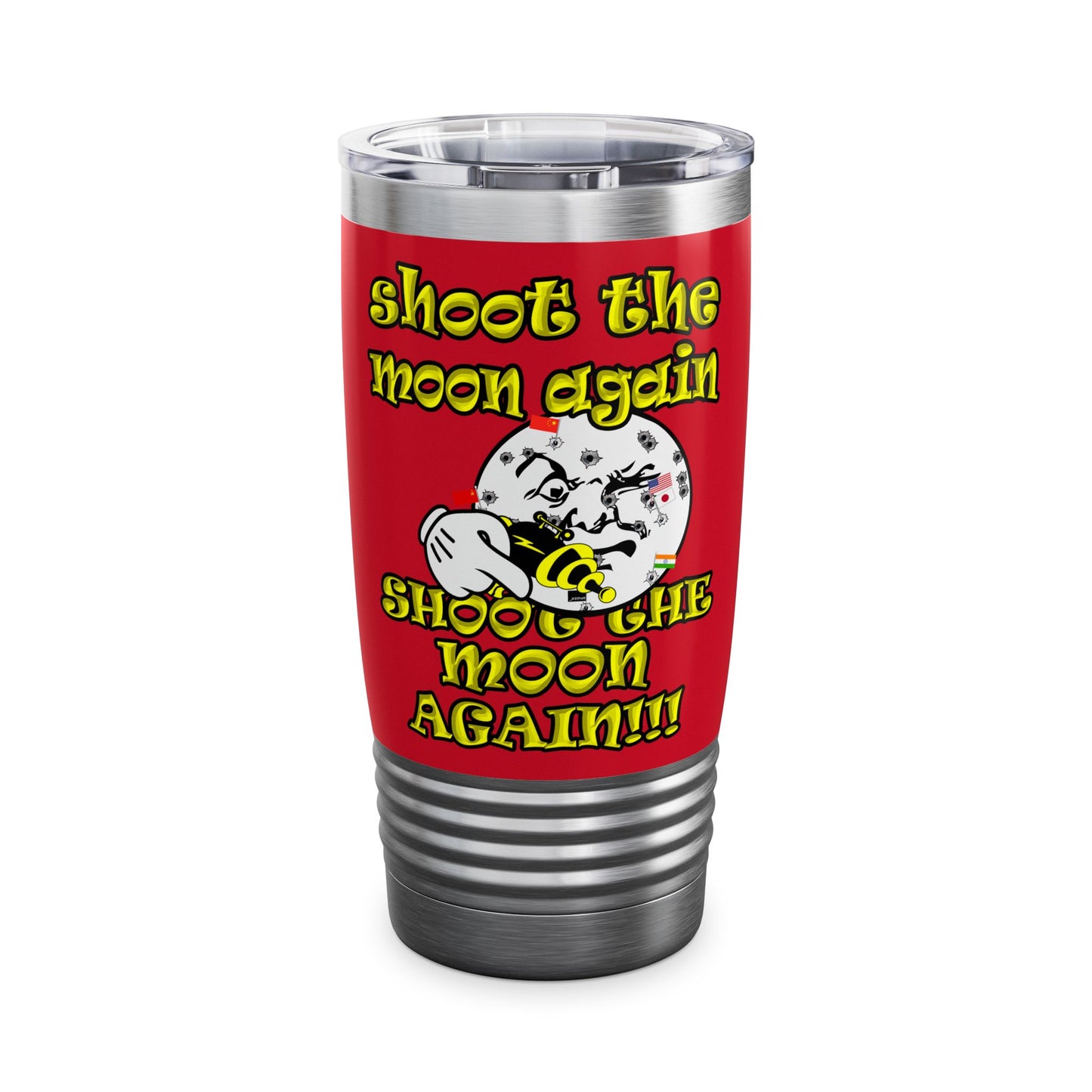 shoot the moon again - Ringneck Tumbler, 20oz (dark red)