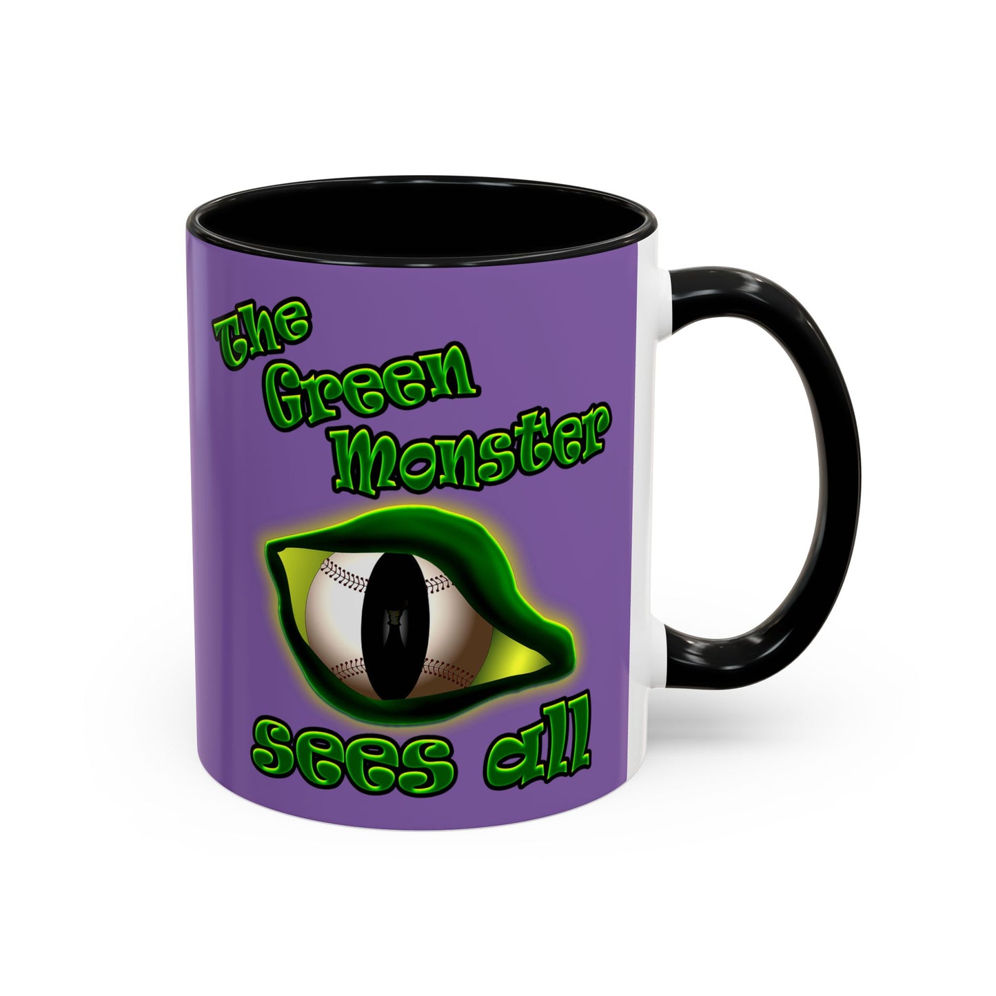 green monster - Accent Mug (light purple)