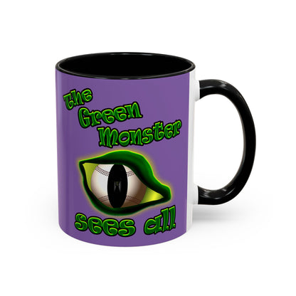 green monster - Accent Mug (light purple)