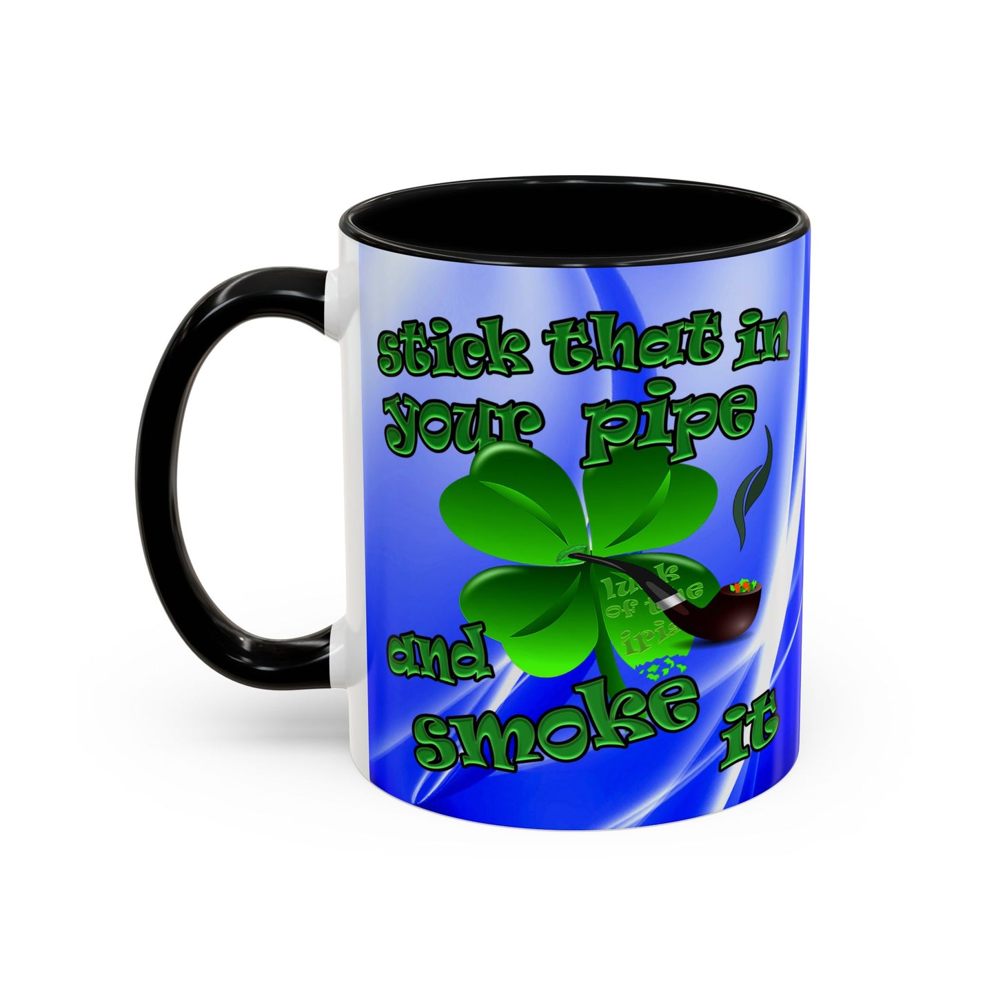 celtics logo - Accent Mug (blue-white wave)
