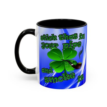 celtics logo - Accent Mug (blue-white wave)