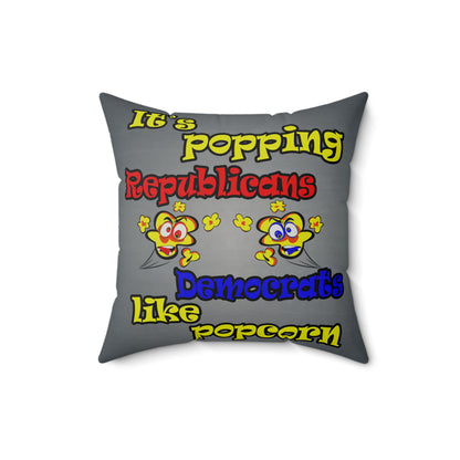 popping like popcorn - Faux Suede Square Pillow - (grey-light grey)