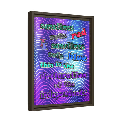 declaration of the independents - framed canvas art (purple wave)