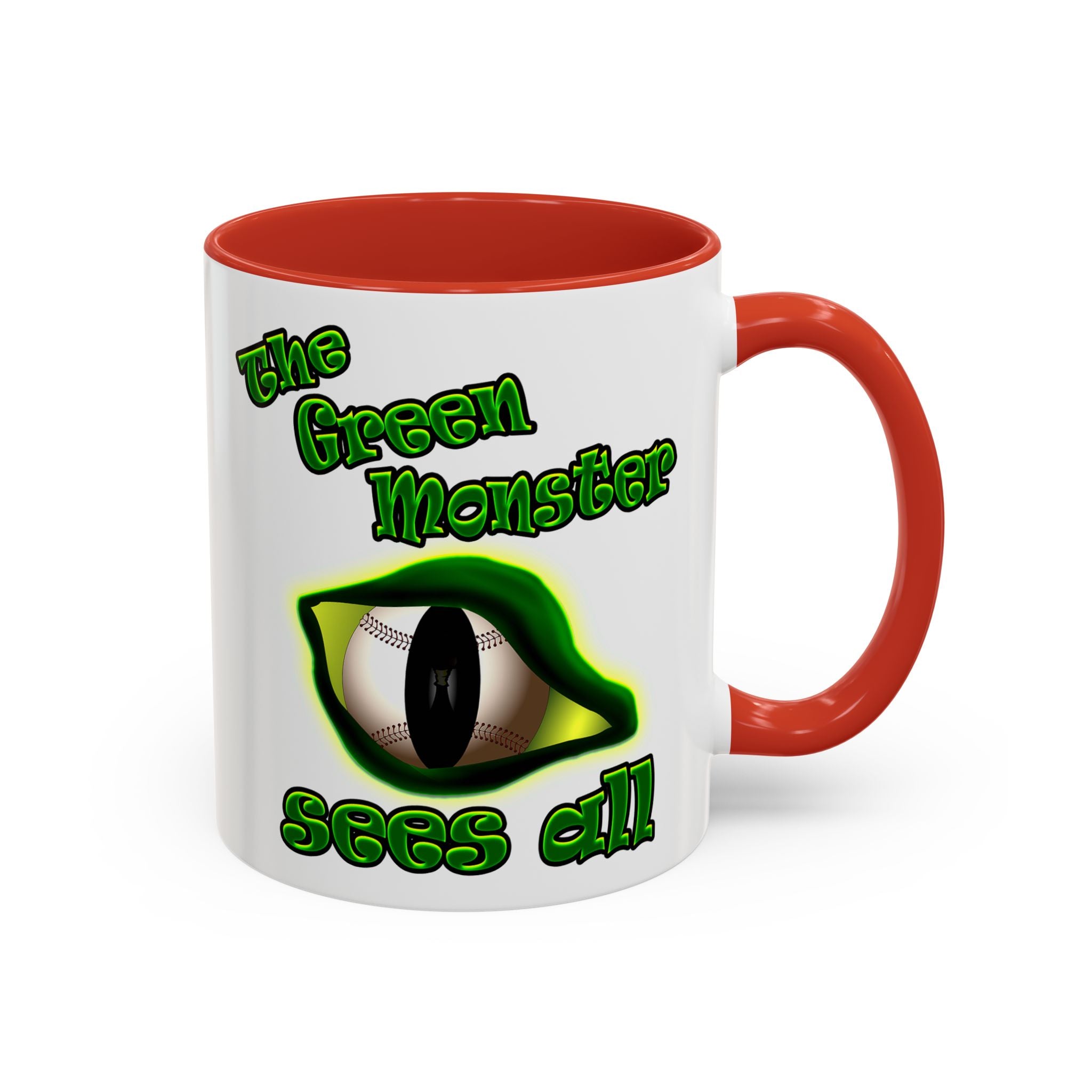 green monster - Accent Mug (white)