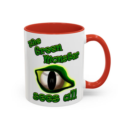 green monster - Accent Mug (white)