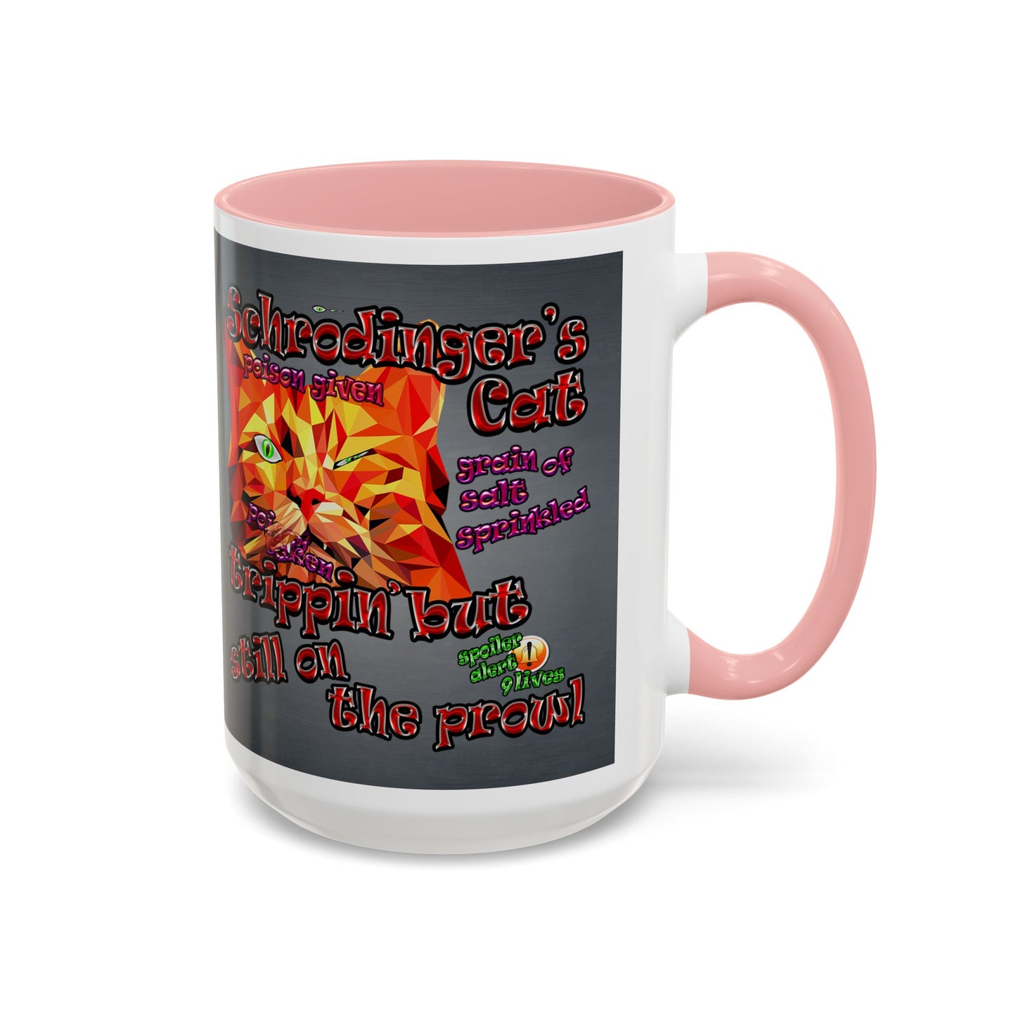 schrodinger's cat - Accent Mug (grey-light grey)