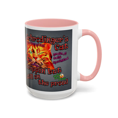 schrodinger's cat - Accent Mug (grey-light grey)