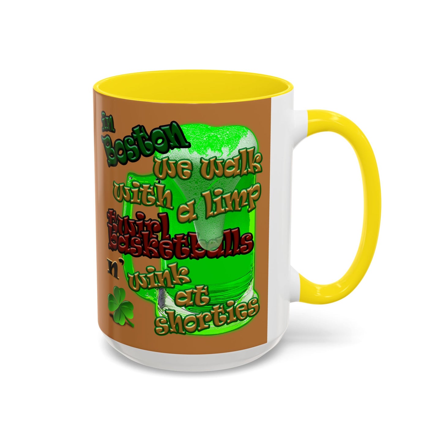 celtics logo - Accent Mug (light brown)