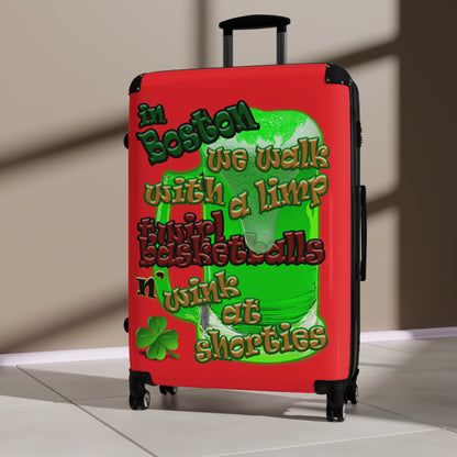 celtics logo - Suitcase (red)