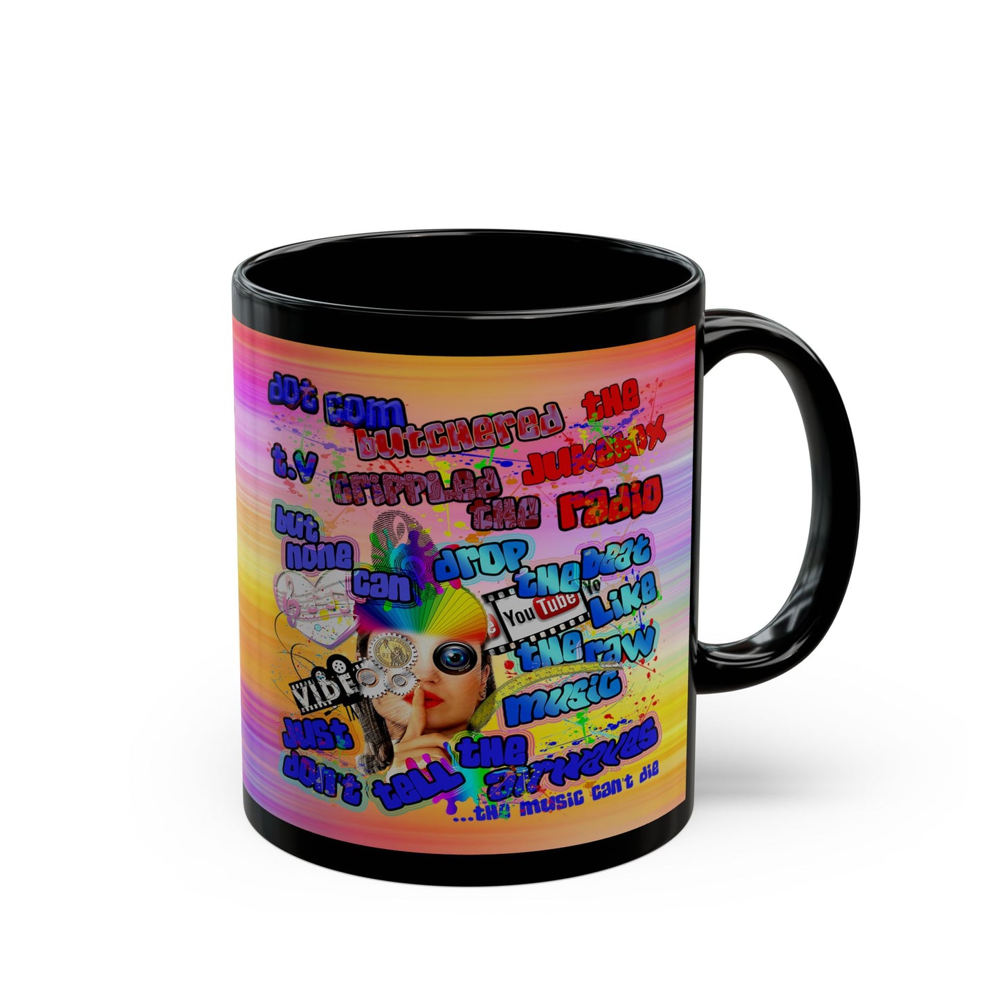drop the beat - Black Mug (color blur)