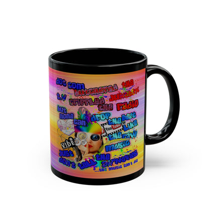 drop the beat - Black Mug (color blur)