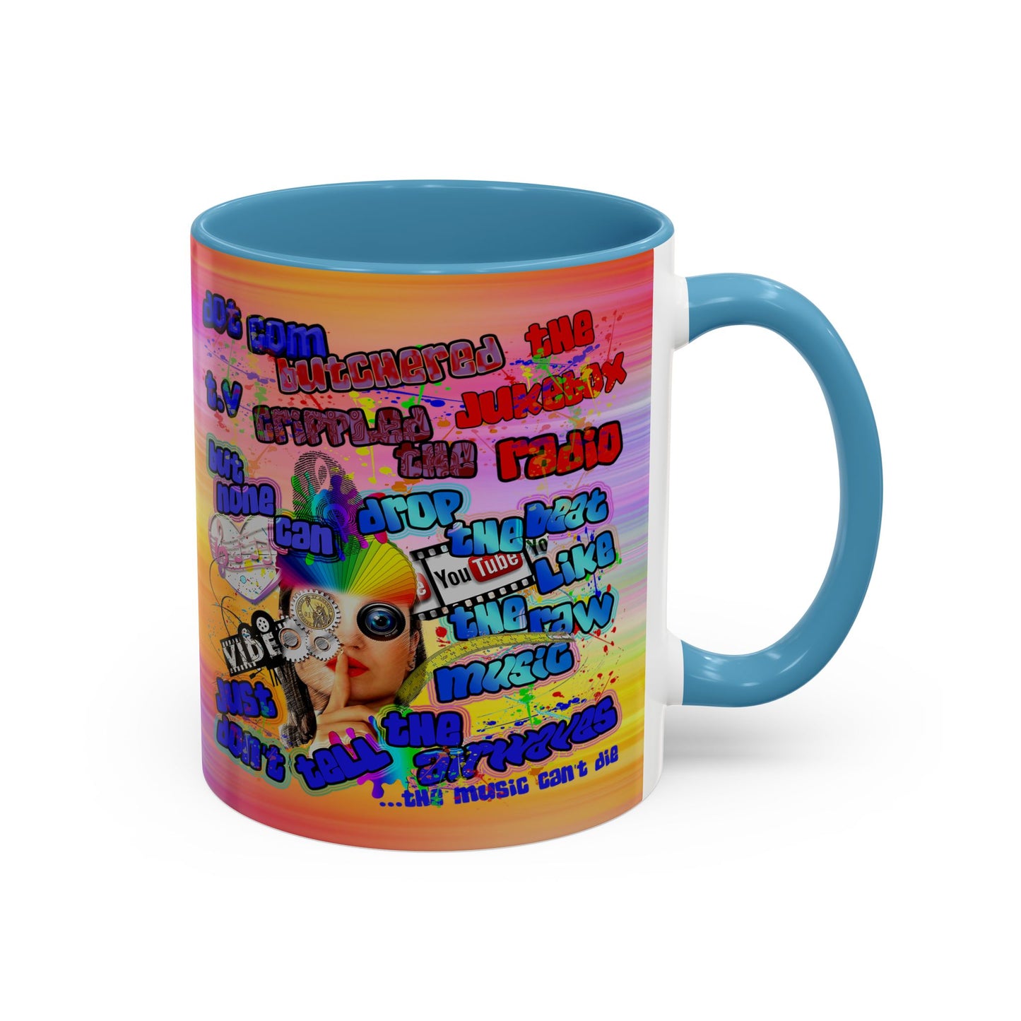 drop the beat - Accent Mug (color blur)