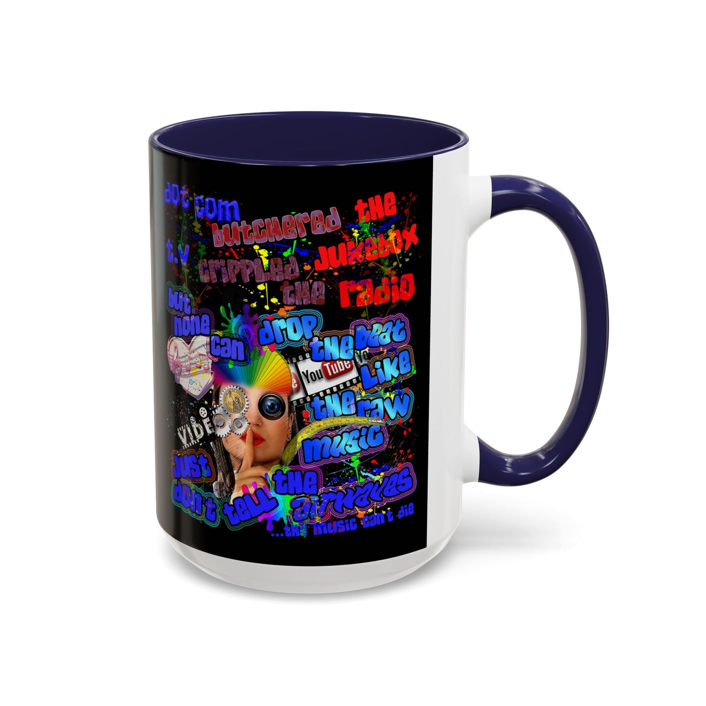 drop the beat - Accent Mug (black)