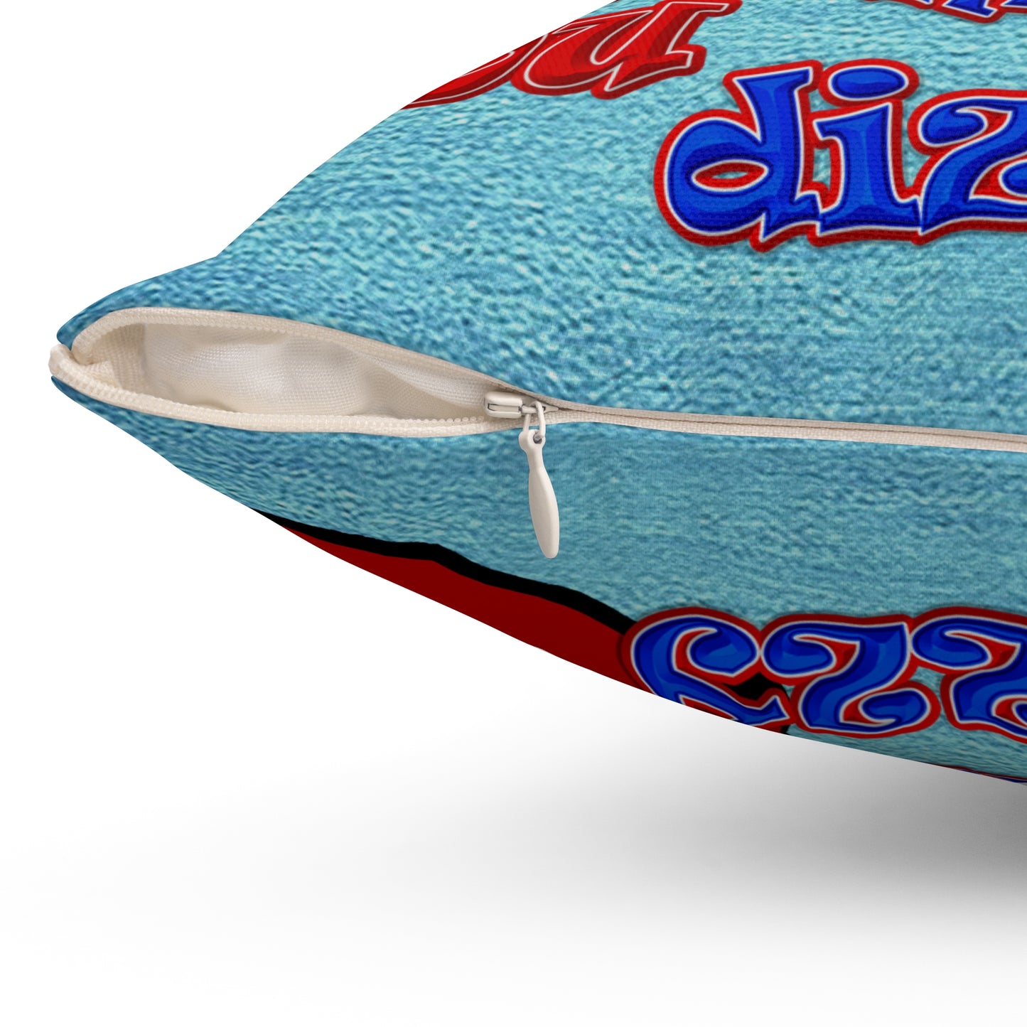 santa's shoes - Spun Polyester Square Pillow - (faded dark blue)