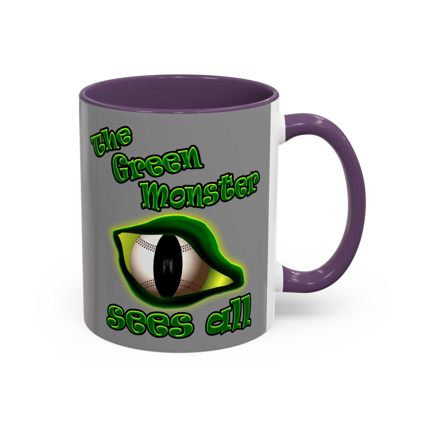 green monster - Accent Mug (grey)