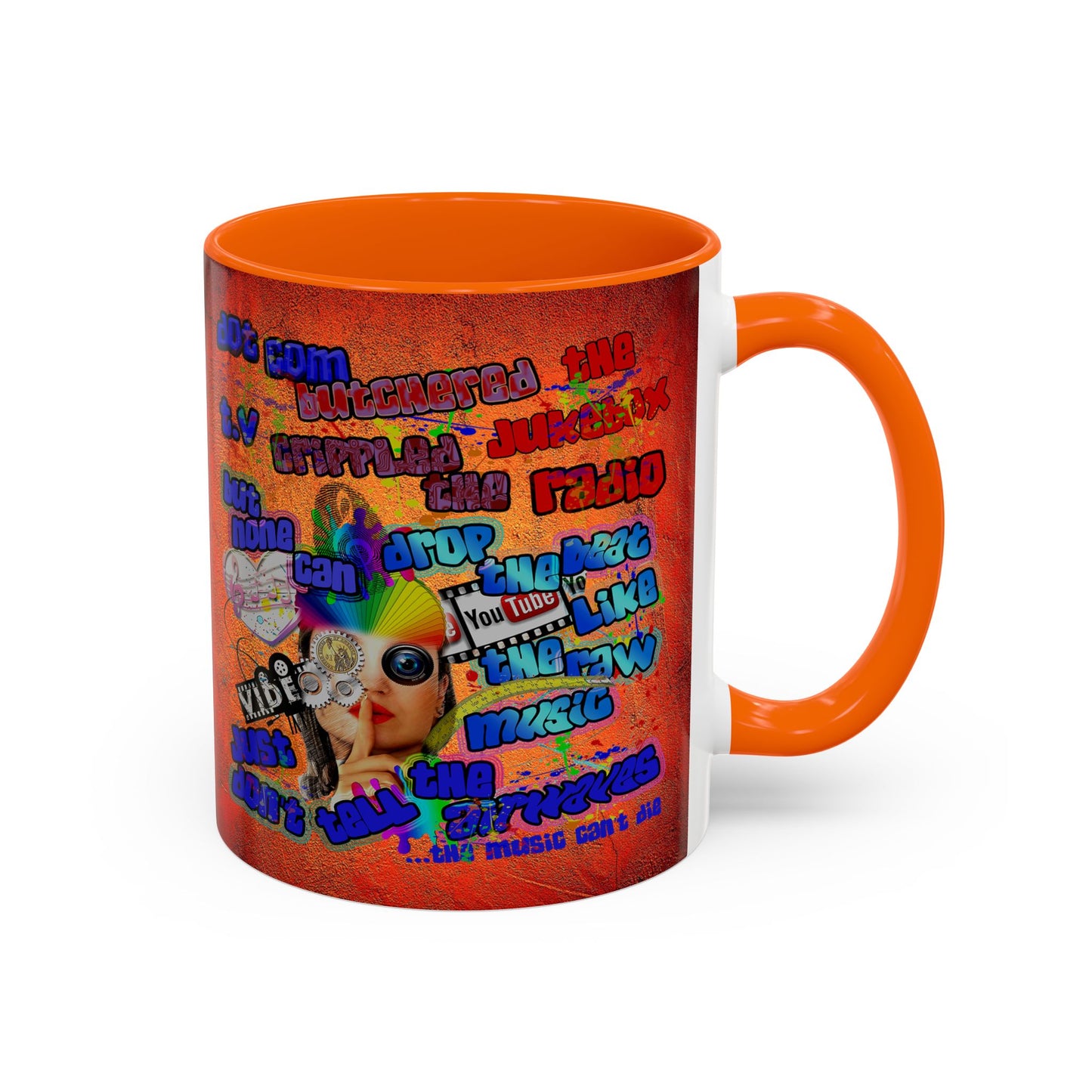 drop the beat - Accent Mug (burnt orange)