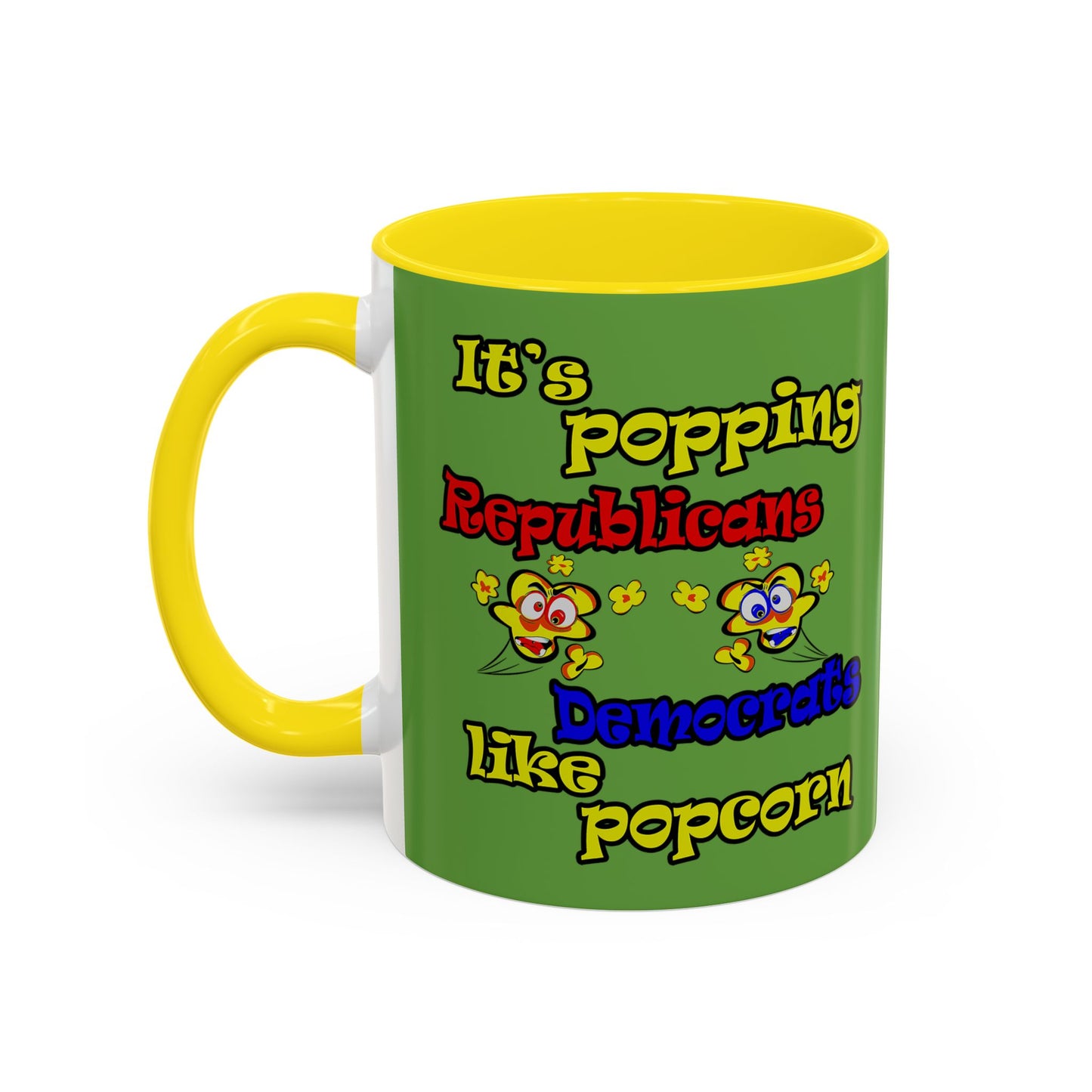 popping like popcorn - Accent Mug (green)