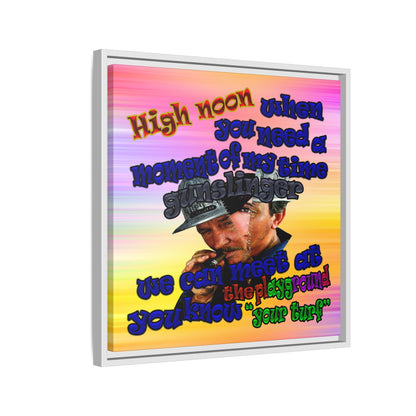 high noon - framed canvas art (color blur)