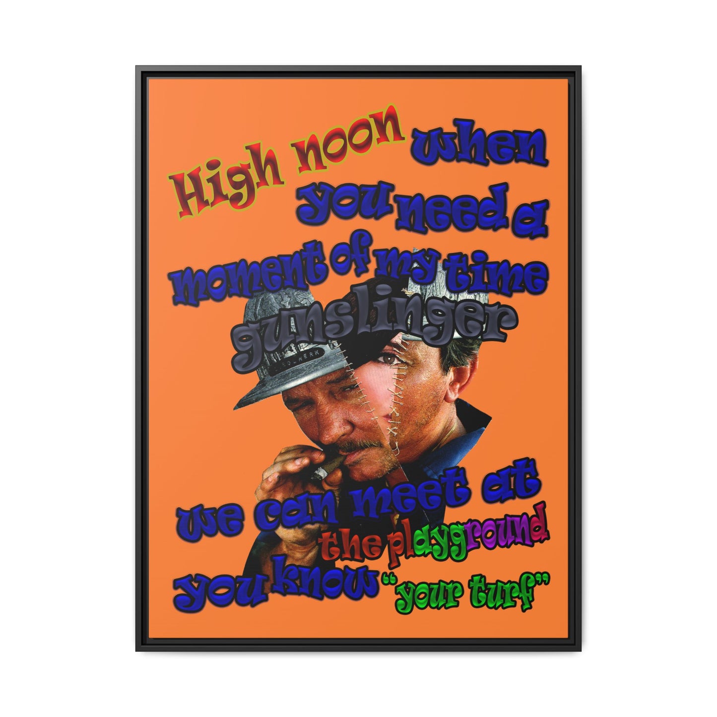 high noon - framed canvas art (crusta)
