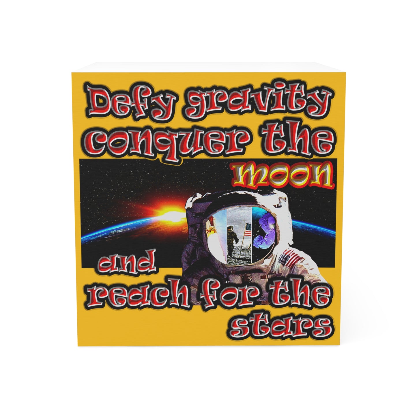 defy conquer reach - note cube (yellow)