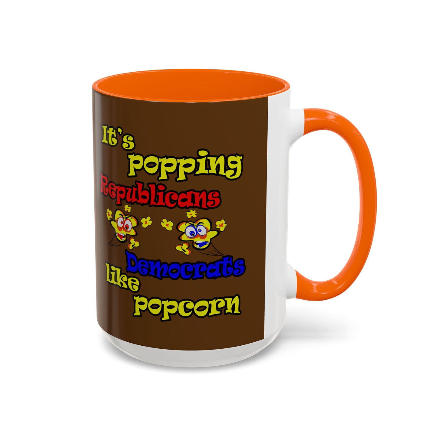 popping like popcorn - Accent Mug (brown)