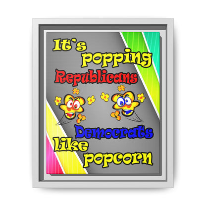 popping like popcorn - framed canvas art (rainbow split)