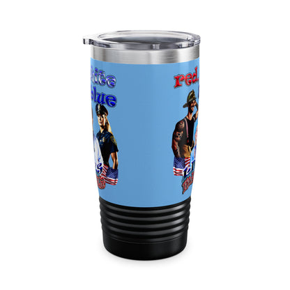 rw&b lives matter - Ringneck Tumbler, 20oz (light blue)