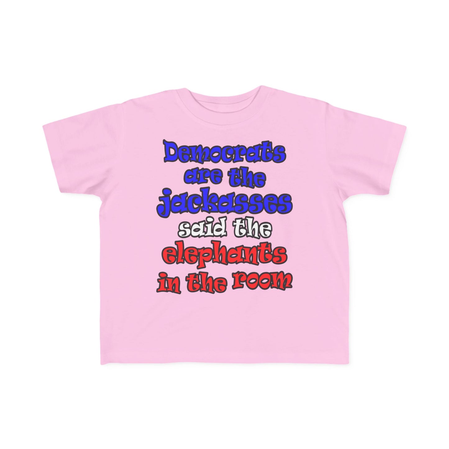donkeys and elephants - Toddler's Fine Jersey Tee